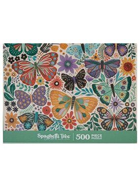 NEW Spaghetti Tree Butterfly Bouquet 500 Piece Jigsaw Puzzle Sealed